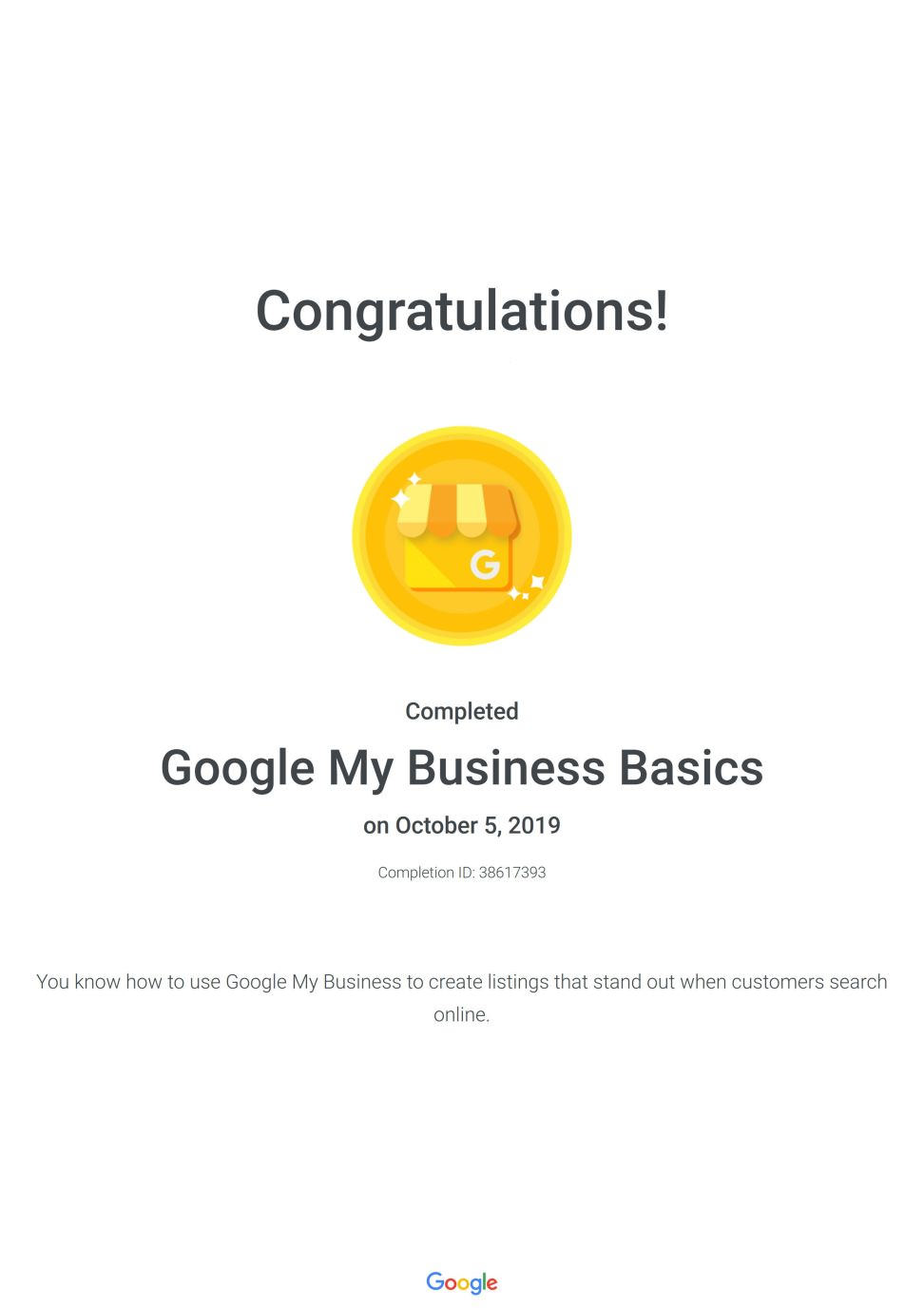 GOOGLE廣告原廠證照